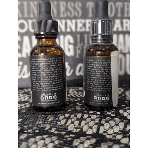 🌈5/25 - 2 vials Premium Nature Beard Oil - NEW/SEALED - Picture 3 of 3